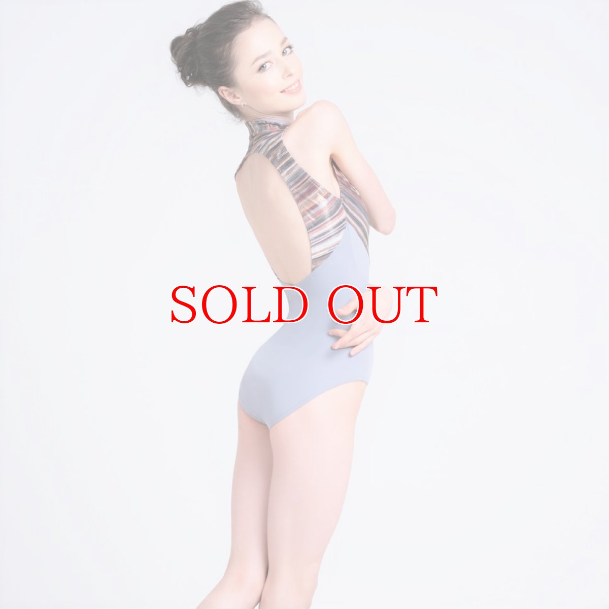 画像2: 廃盤セール｜グリシコ ボリショイスターズドリーム｜ストライプ ジップフロント レオタード (2)