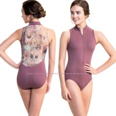 画像1: エインズリーウェア｜ZIP FRONT SLEEVELESS LEOTARD レオタード｜デザートローズ (1)