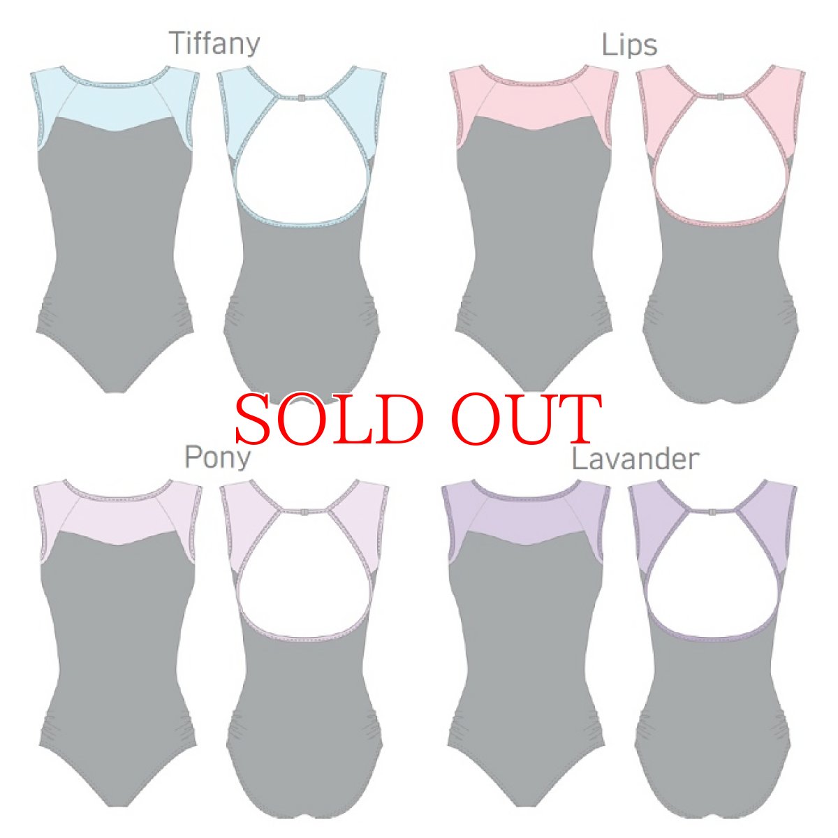 画像6: グリシコ【Boundless Collection】PENNY メッシュタンクスリーブ レオタード (6)