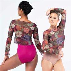 画像1: Ballet Rosa バレエローザ IMOGEN メッシュトップス (1)