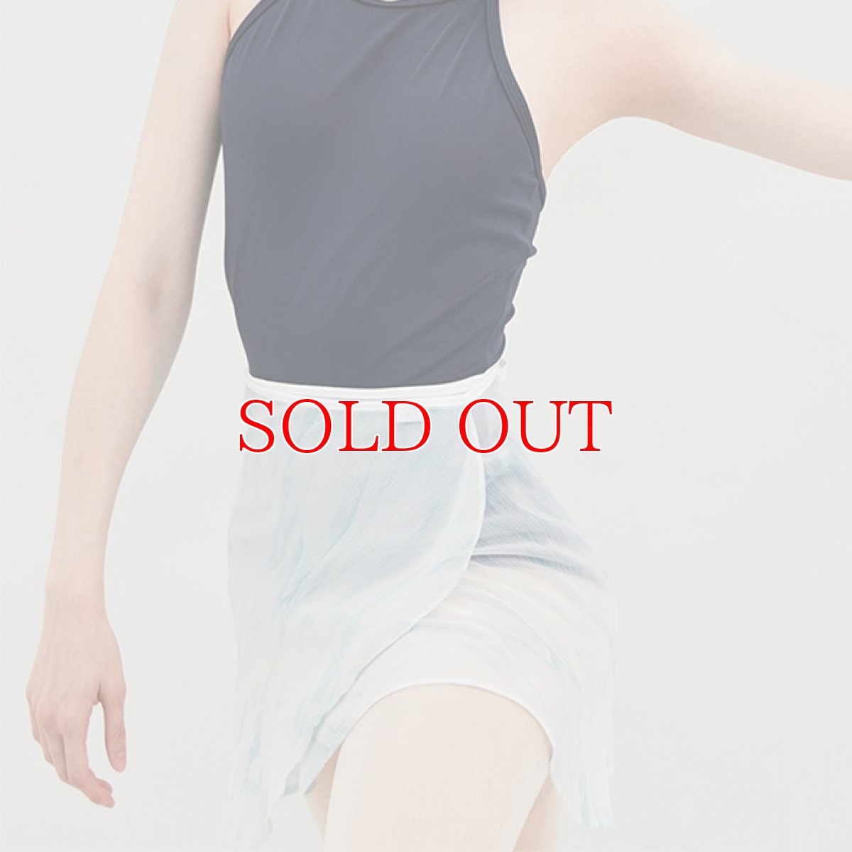 画像2: ERELL（エレル）BREEZE プリントラップスカート｜ブルー (2)