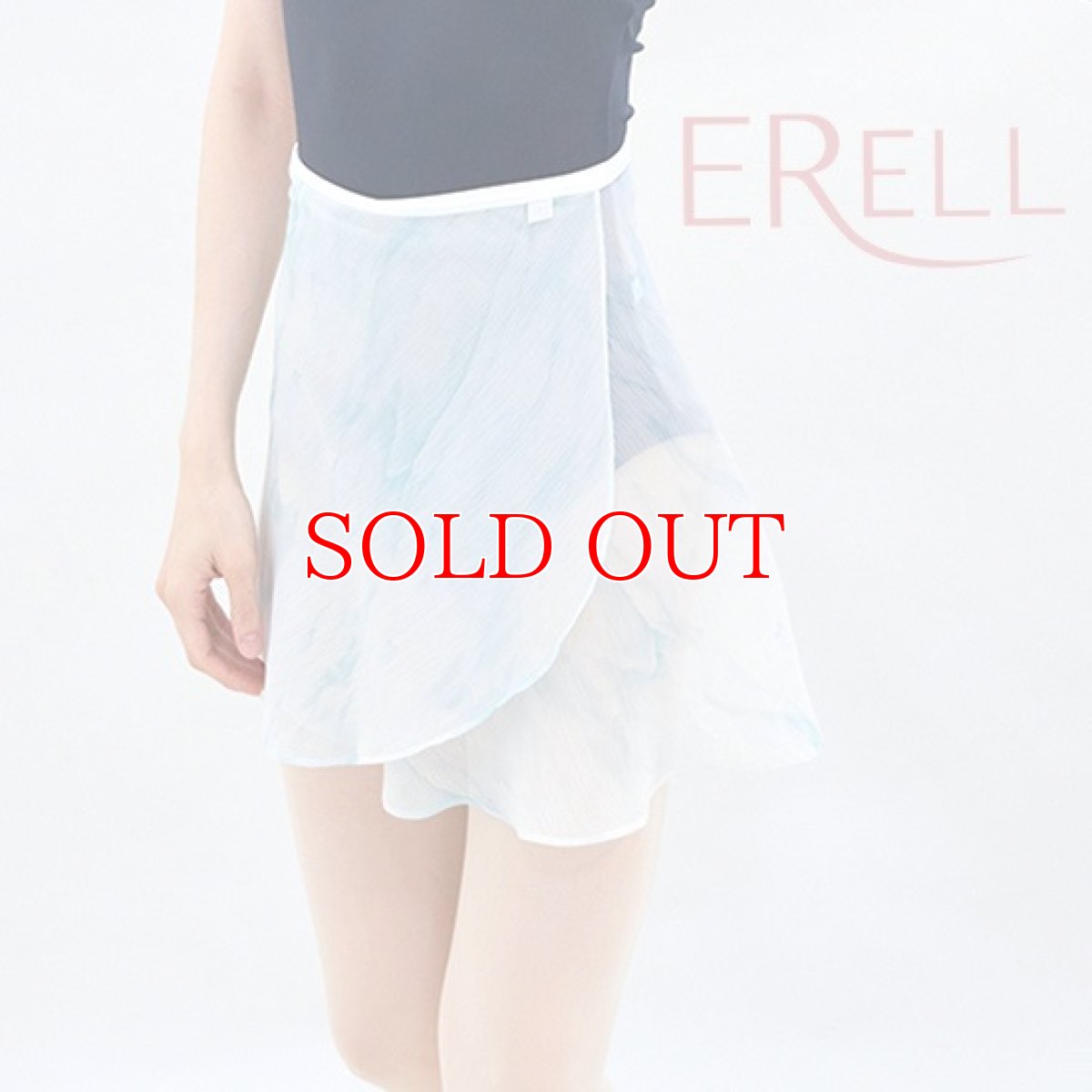 画像1: ERELL（エレル）BREEZE プリントラップスカート｜ブルー (1)