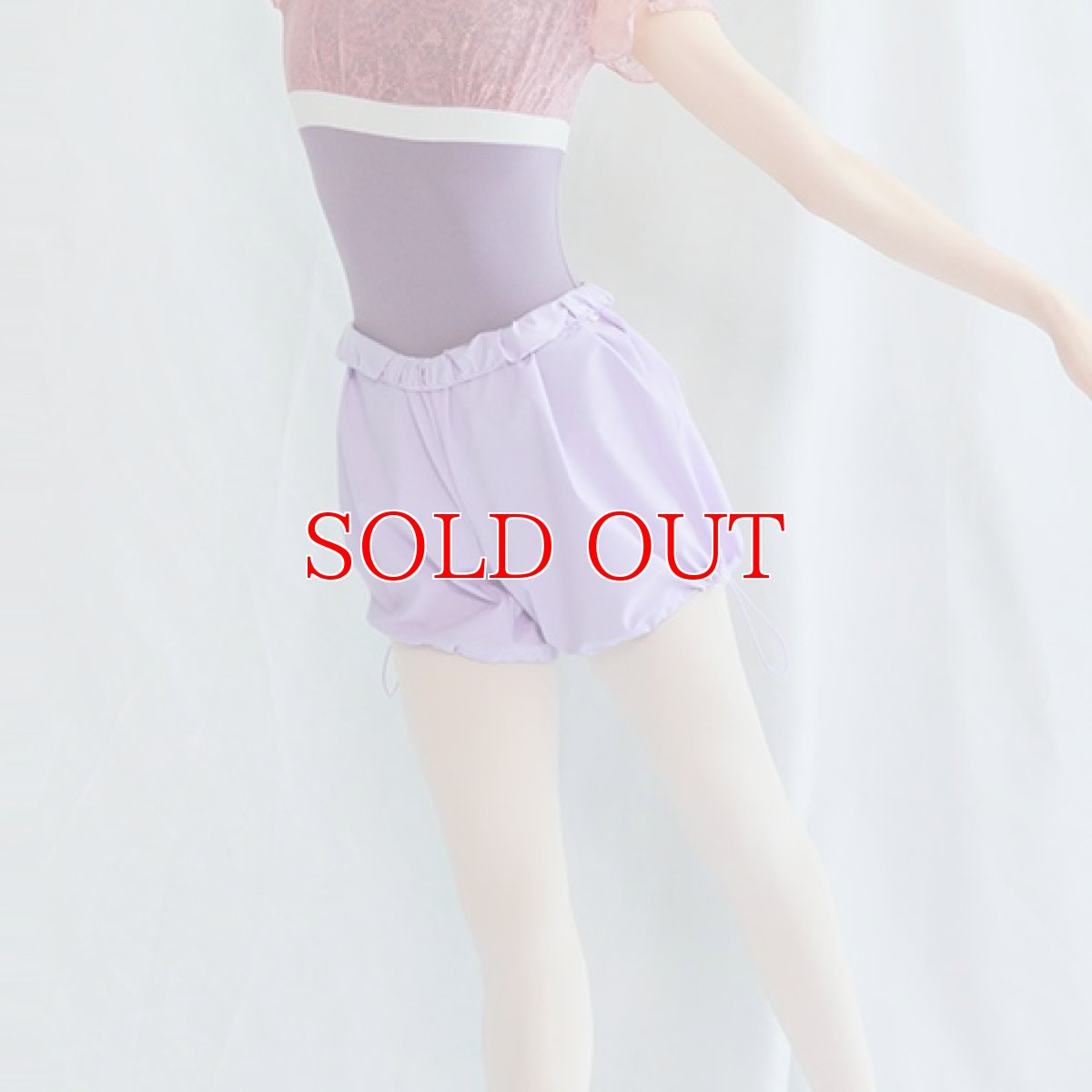 ERELL（エレル）SUMMER サウナショートパンツ 少し厚め ライトパープル バレエショートパンツ シルエット｜ダンスケイト