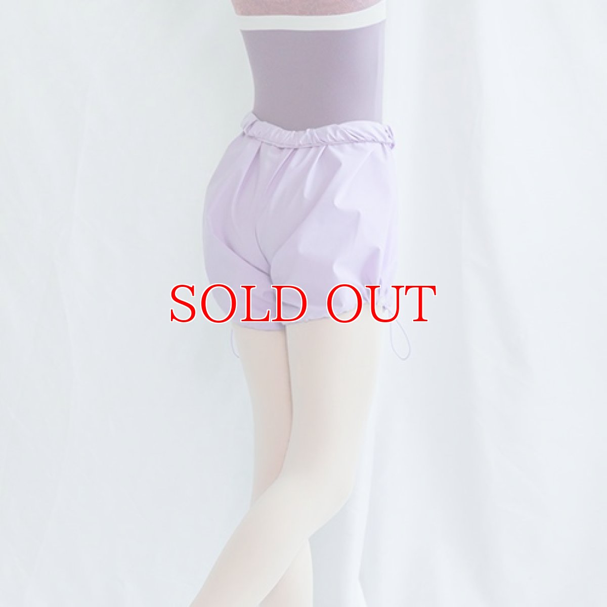 ERELL（エレル）SUMMER サウナショートパンツ 少し厚め ライトパープル バレエショートパンツ 素材感｜ダンスケイト