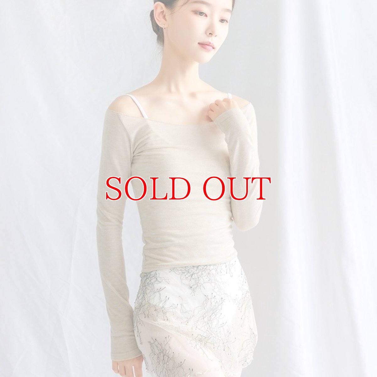 画像1: ERELL（エレル）HONEY BEE トップス｜オートミール (1)