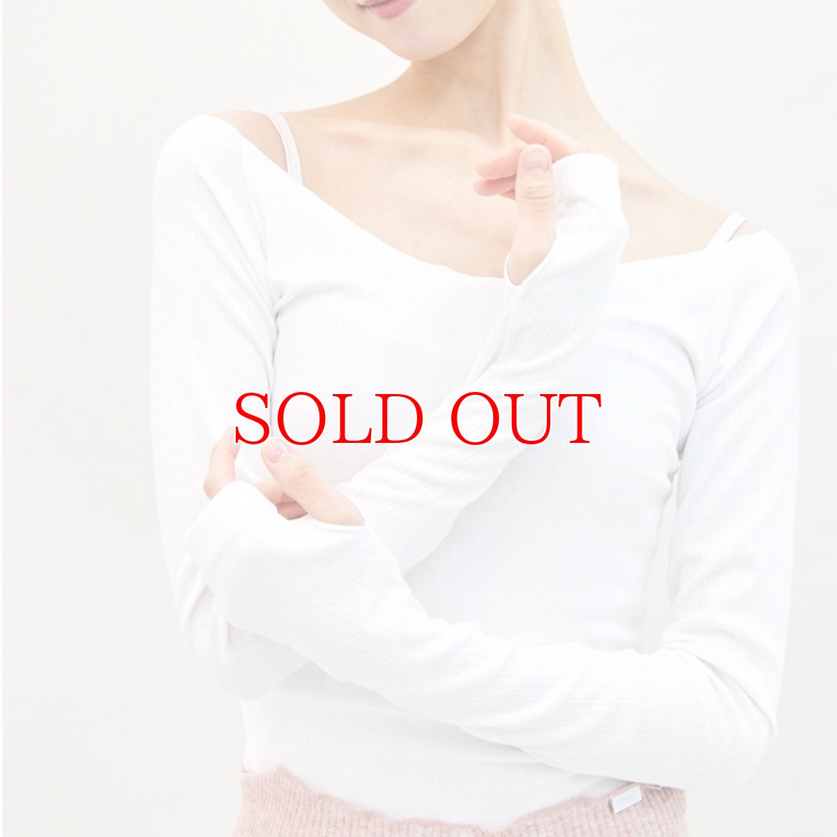 画像3: ERELL（エレル）HONEY BEE RIB トップス｜ホワイト (3)