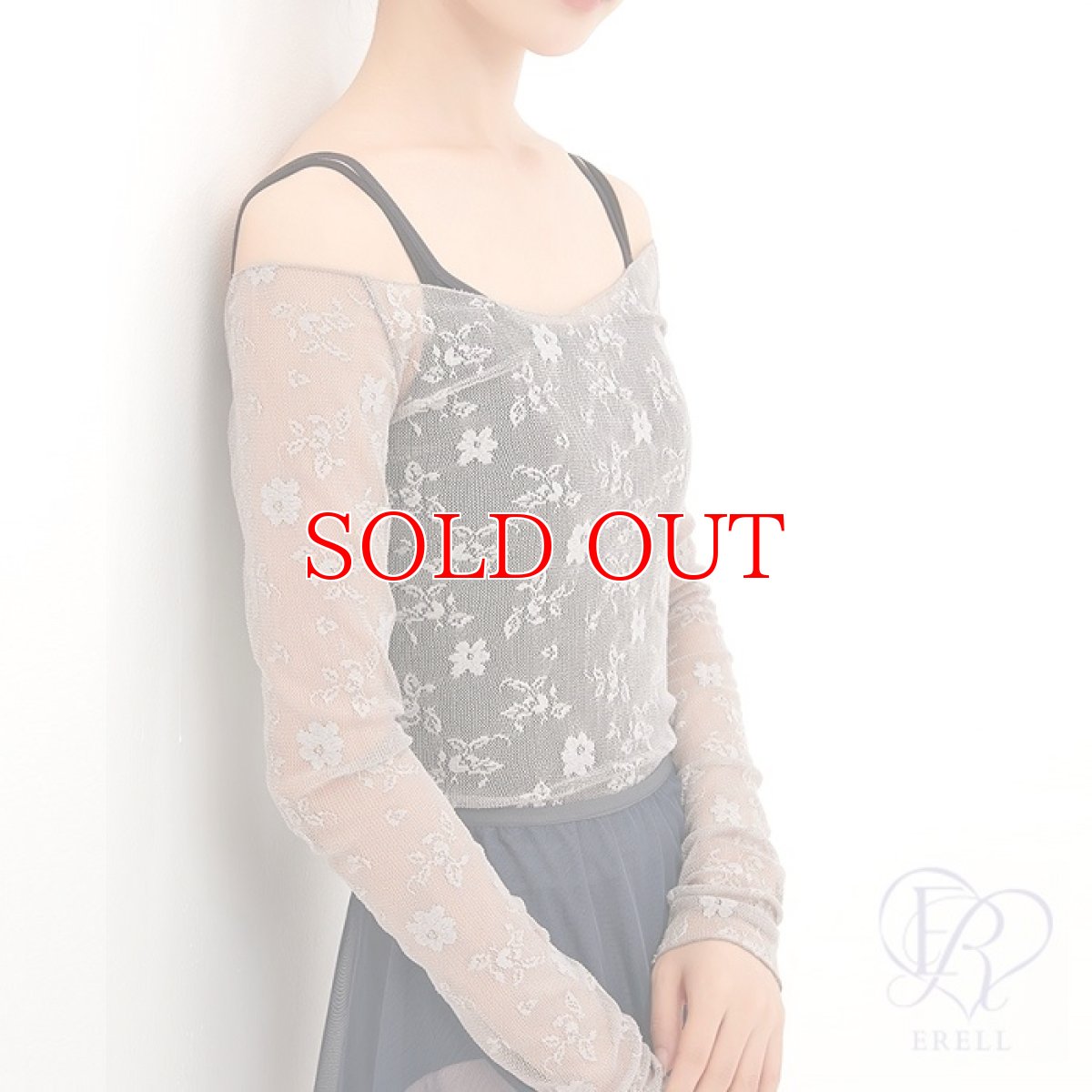 画像3: ERELL（エレル）EVENING レースロングスリーブトップス｜グレー (3)