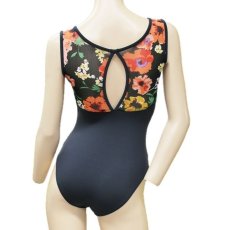 画像3: 限定【MIZUO】ワイルドフラワーメッシュ ホールバック レオタード (3)