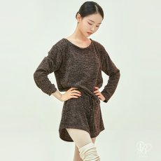 画像1: ERELL（エレル）COCO ロンパー｜メランジブラウン (1)