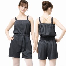 ダンスケイト バレエロンパー グレー