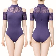 ダンスケイト オリジナル レオタード オフショルダー紫