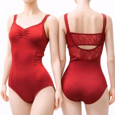 画像1: 【ISLA】ダブルストラップホールバックレース レオタード (1)