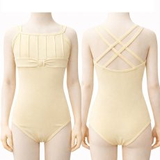 画像1: 【DYNA】ダブルストラップ フロントリボンレオタード (1)