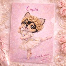 キューピッドのバレエ衣裳のチワワイラスト クリアファイル