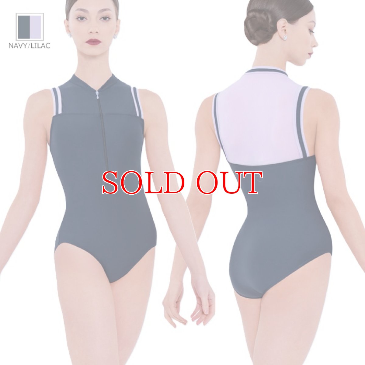 ウェアモア(Wear Moi)レオタード,ネイビー,AVELINE