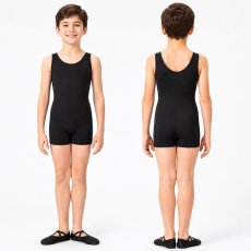 TOMMY トミー ボーイズ バレエ ユニショート 子供用 ブラック 着用イメージ