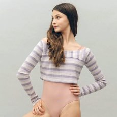 RubiaWear（ルビアウェア）ラベンダー Vika Top（ヴィカトップ）クロップドニットトップ バレエトップス｜ダンスケイト
