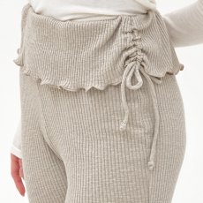 ERELL エレル Plie Knit Pants オートアイボリー 裾配色デザイン