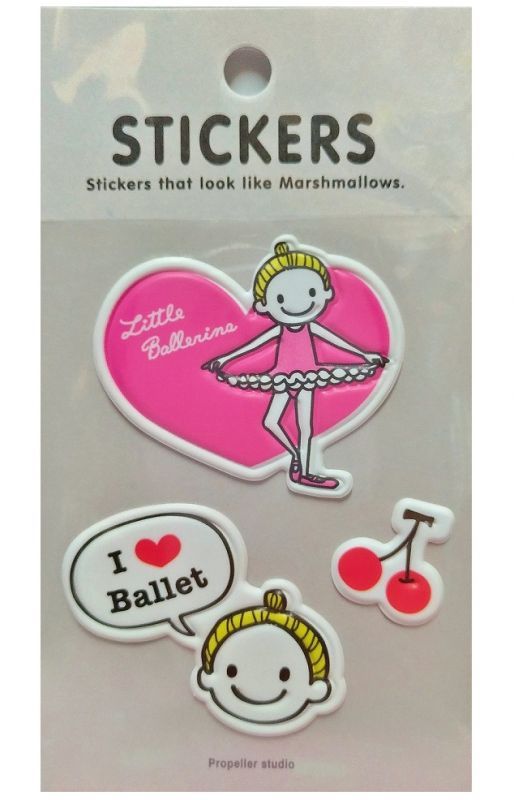 バレエ用品リトルバレリーナのバレエ雑貨 バレエグッズで 人気のリトルバレリーナ ステッカーをダンスケイトは通信販売しています