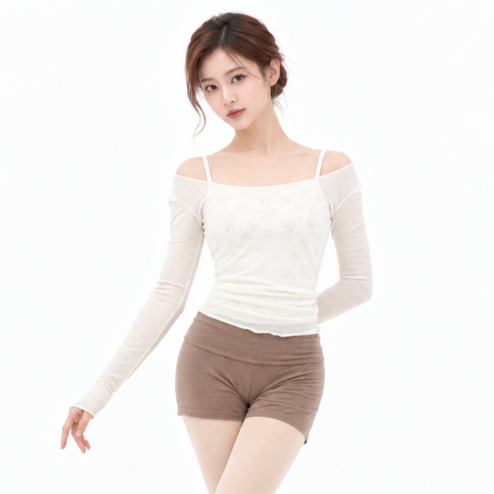 ERELL エレル Sugar T シュガーT クリームアイボリー バレエトップス